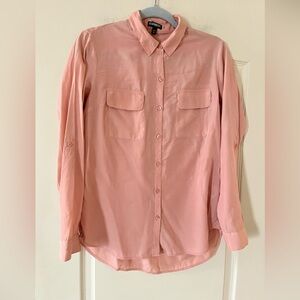 Express Blush Button-Up Long Sleeve Shirt Women’s Size Small